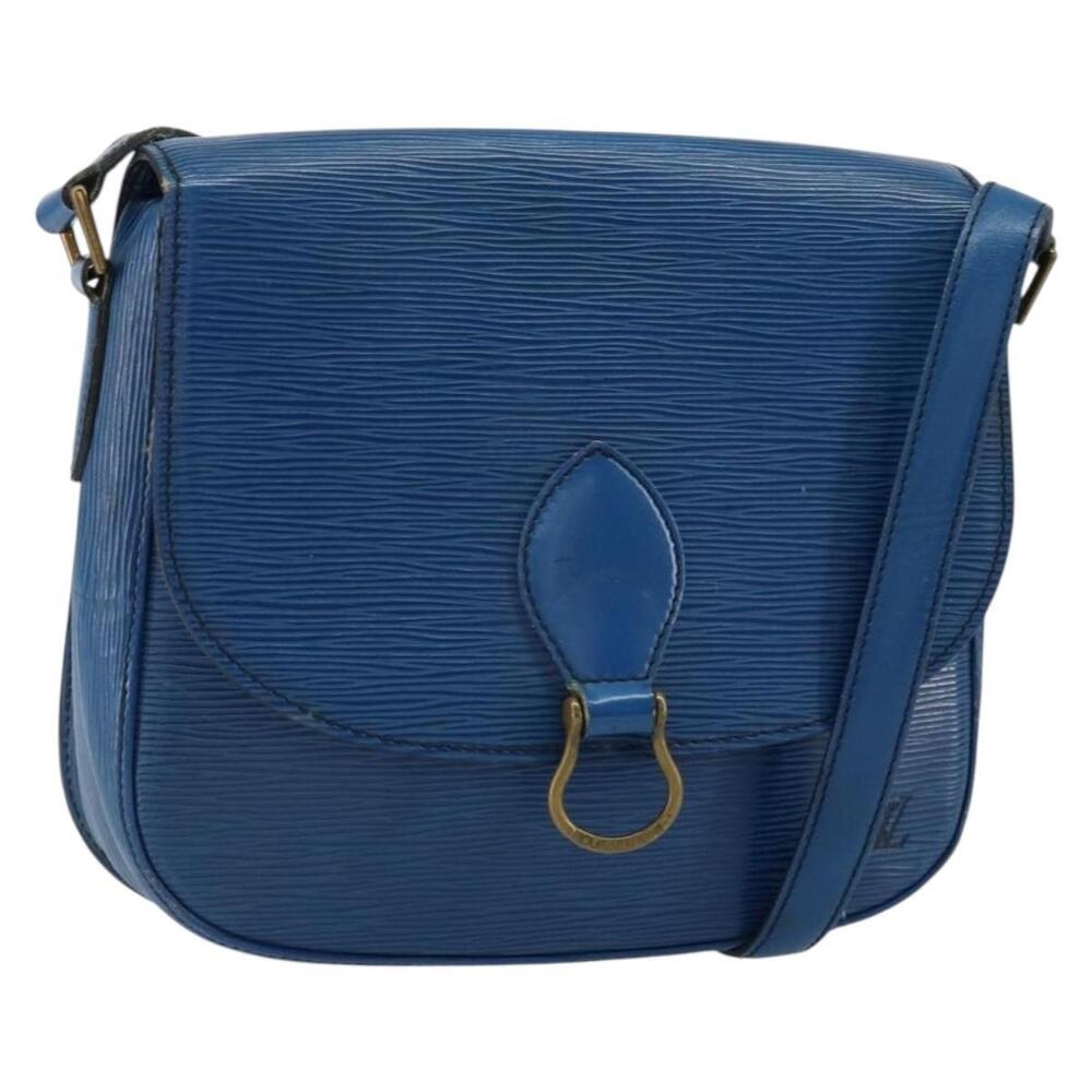 LOUIS VUITTON Epi Saint Cloud GM Shoulder Bag Toledo Blue M52195 LV Auth BA7651